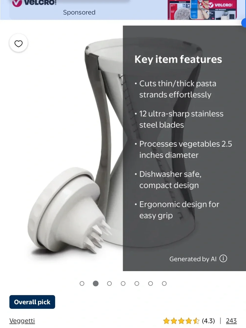 Veggetti Spiralizer, new in box orig $22